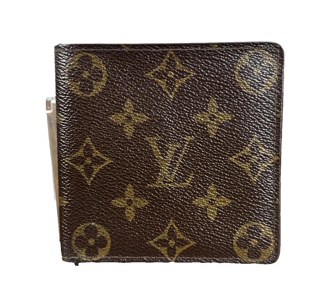 Louis Vuitton Vintage Wallet Mens One Size Brown Monogram Canvas Bifold France